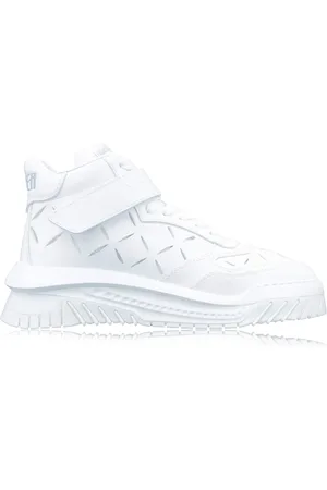 VERSACE Sneakers, male, , Size: 7 US High Top Sneakers with Laces, Velcro