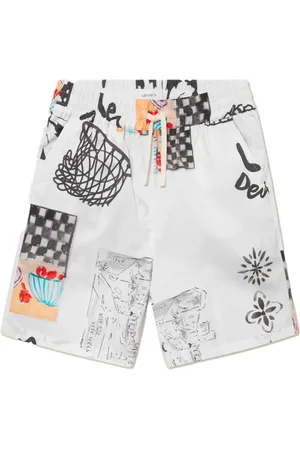 Les Deux Casual Shorts, male, , Size: L Cotton Poplin Playful Print Shorts