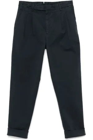 PT Torino Cropped Trousers, male, , Size: L Navy Tapered Trousers Stylish Eco-Friendly