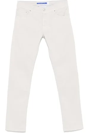 Jacob Cohen Chinos, male, , Size: W38 Grey Trousers Button Fly Classic Pockets