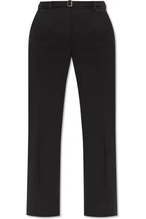 Lanvin Straight Trousers, female, , Size: S Wool Trousers with Stitching on the Legs