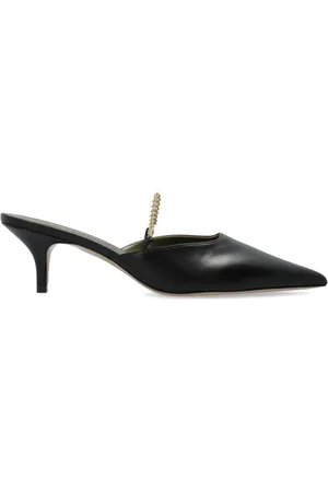 Maria Luca Heeled Mules, female, , Size: 8 1/2 US Leather heeled mules