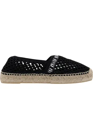 Miu Miu Espadrilles, female, , Size: 7 US Mesh Slip-On Espadrilles with Logo Patch