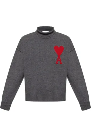 Ami Turtlenecks, male, , Size: XS Turtleneck sweater with logo