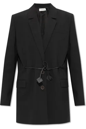 Lanvin Blazers, female, , Size: XS Wool Blazer with Leather Ties
