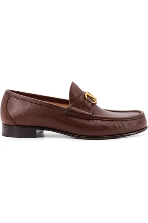 VALENTINO GARAVANI Loafers, male, , Size: 7 US Leather Loafer with VLogo Signature Detail