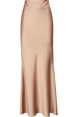Andamane Maxi Skirts, female, , Size: S Champagne Long Skirt with Back Zip