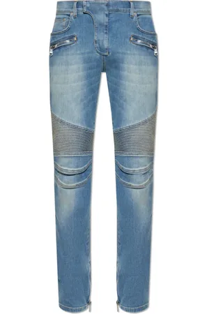 Balmain Slim-fit Jeans, male, , Size: W33 Jeans with sewn-in zippers in the legs