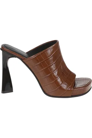 Stella McCartney Heeled Mules, female, , Size: 6 US Crocodile Print High Heel Clogs