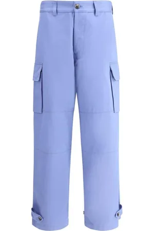 Marni Straight Trousers, male, , Size: M Adjustable Cargo Pants with Multiple Pockets
