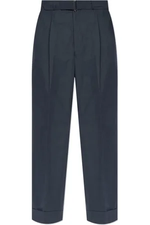 OFFICINE GENERALE Suit Trousers, male, , Size: L Cotton pleat trousers
