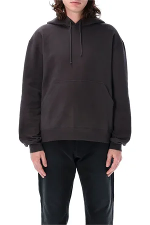 Saint Laurent Hoodies, male, , Size: L Grey Knitwear Hoodie Anciere Style