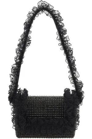 Self-Portrait Shoulder Bags, female, , Size: ONE SIZE Lace Shoulder Bag with Rhinestones