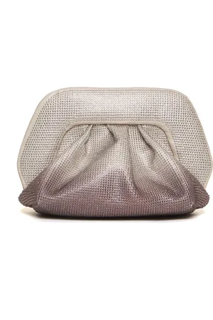 THEMOIRÈ Clutches, female, , Size: ONE SIZE Silver Rose Strass Clutch