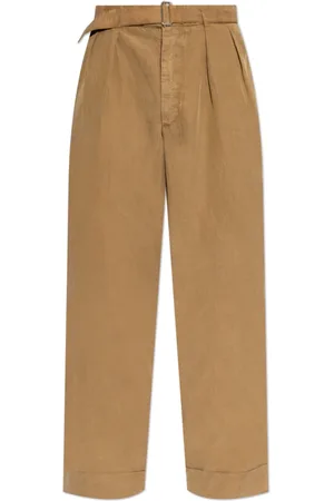 OFFICINE GENERALE Straight Trousers, male, , Size: XL Pants with rolled-up legs