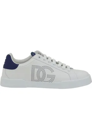 Dolce & Gabbana Sneakers, male, , Size: 10 1/2 US Logoed Leather Lace-Up Sneakers
