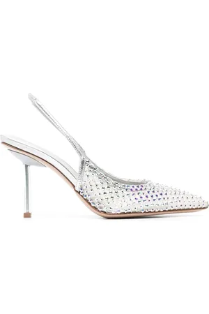 LE SILLA Pumps, female, , Size: 7 US Crystal Embellished Silver Sandals