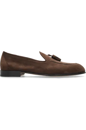 BRIONI Loafers, male, , Size: 12 US Suede shoes Tassel type loafers