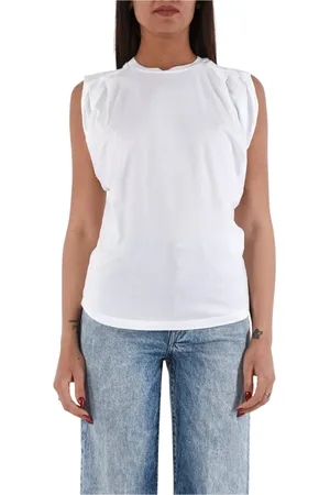 Dondup Sleeveless Tops, female, , Size: S Fluid Jersey T-shirt with Padded Straps