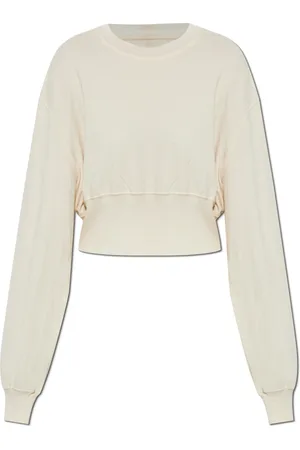Rick Owens Long Sleeve Tops, female, , Size: XS Cotton Crop Top