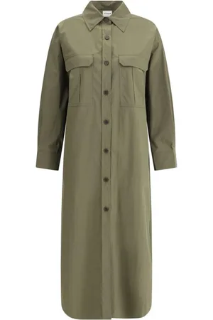 P.A.R.O.S.H. Shirt Dresses, female, , Size: S Elegant Long Chemisier Dress with Pockets
