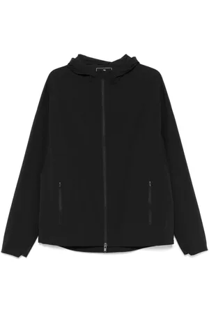 Y-3 Light Jackets, male, , Size: L Zip-Front Coat with Reflective Detailing