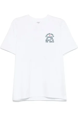 Casablanca T-Shirts, male, , Size: XL World Beauty Print T-Shirt
