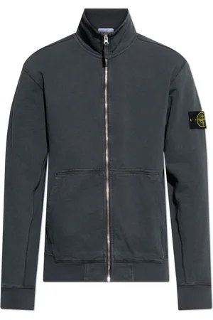 Stone Island Zip-throughs, male, , Size: M Sweatshirt with Stand-up Collar