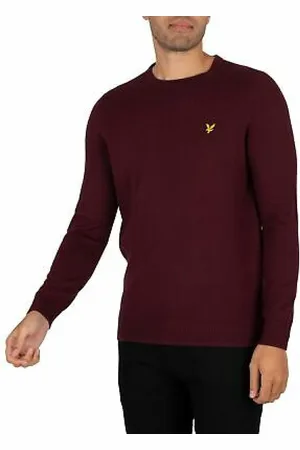 Lyle & Scott Round-neck Knitwear, male, , Size: XL Cotton Merino Creweck Jumper
