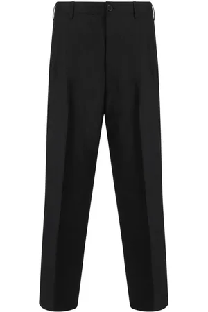 Marni Straight Trousers, male, , Size: M Oversize Wool Pants with Pockets