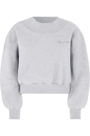 The Attico Sweatshirts, female, , Size: M Grey Melange Logo Sweatshirt
