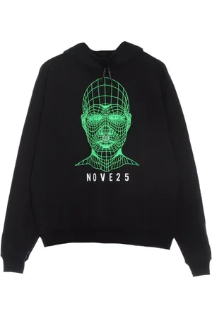 Vision Of Super Hoodies, male, , Size: S Green Face Hoodie X Nove25