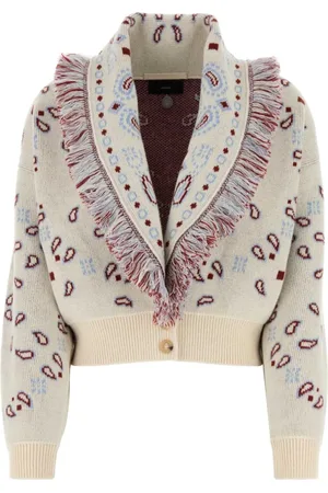 Alanui Cardigans, female, , Size: M Elegant Jacquard Embroidered Cardigan