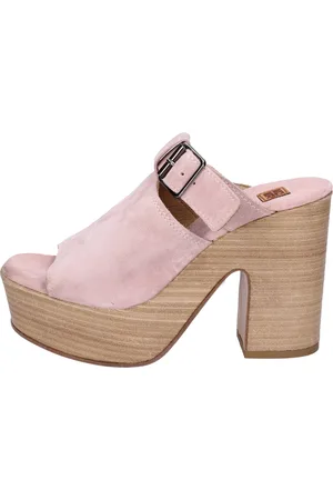 Moma Heeled Mules, female, , Size: 7 US Suede Heeled Mules