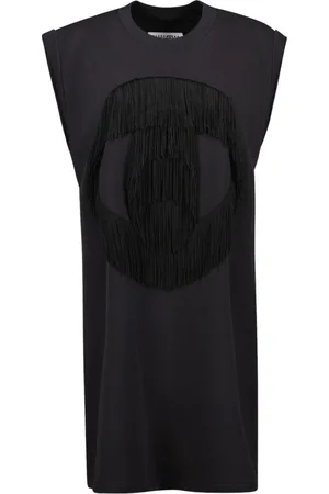 Maison Margiela Sleeveless Tops, female, , Size: S Fringe Cotton Dress
