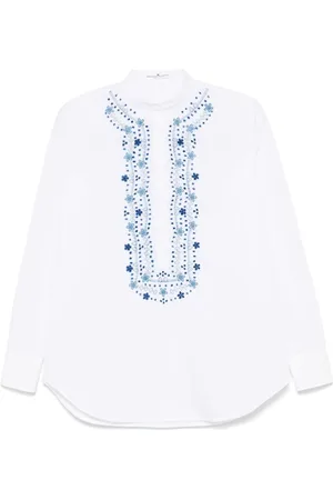 ERMANNO SCERVINO Blouses, female, , Size: S and Blue Cotton Shirt