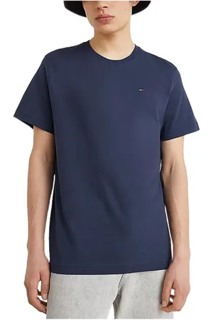 Tommy Hilfiger T-Shirts, male, , Size: 2XL Plain Round Neck T-Shirt