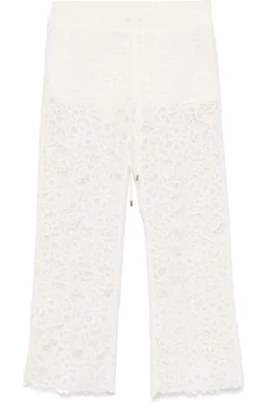 ERMANNO SCERVINO Wide Trousers, female, , Size: XS Ribbed Trousers with Drawstring Waistband