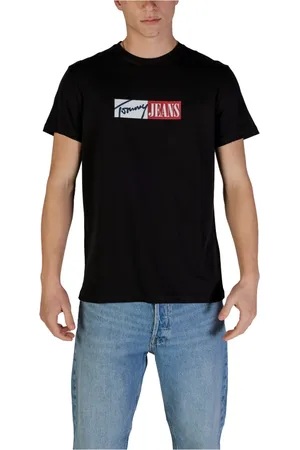 Tommy Hilfiger T-Shirts, male, , Size: L Stylish Printed Cotton T-Shirt