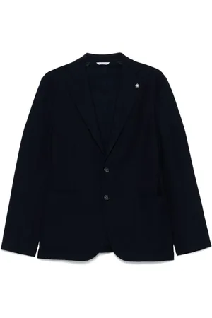 Manuel Ritz Blazers, male, , Size: XL Buttoned Jacket with Rear Vents