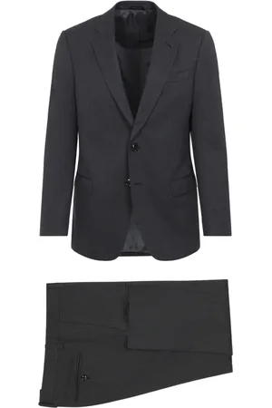Giorgio Armani Single Breasted Suits, male, , Size: M Sophisticated Wool Suit Nude & Neutrals