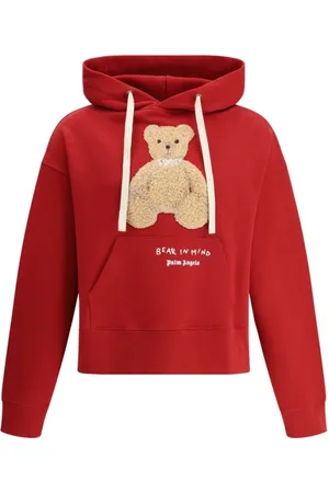 Palm Angels Hoodies, male, , Size: L Bear In Mind Applique Hoodie