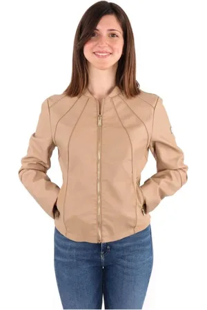 YES ZEE BY ESSENZA Light Jackets, female, , Size: 2XL Eco-Leather Short Jacket with Zip
