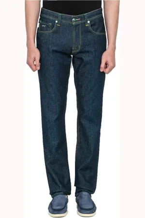 sartoria tramarossa Straight Jeans, male, , Size: W38 Regular Fit Green Stitch Jeans