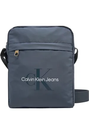 Calvin Klein Messenger Bags, male, , Size: ONE SIZE Print Zip Shoulder Bag