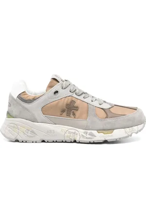 Premiata Sneakers, male, , Size: 7 US Grey Suede Nylon Sneakers Chunky Sole