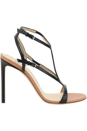 Francesco Russo High Heel Sandals, female, , Size: 5 1/2 US Elegant Leather Stiletto Heel Sandals