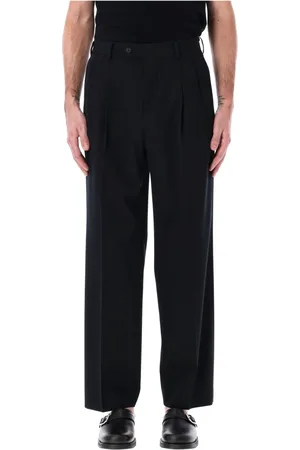 Auralee Straight Trousers, male, , Size: XL Wool Gabardine Two-Tucks Slacks