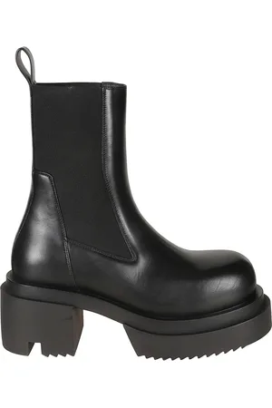 Rick Owens Chelsea Boots, female, , Size: 10 US Beatle Bogun Leather Boots