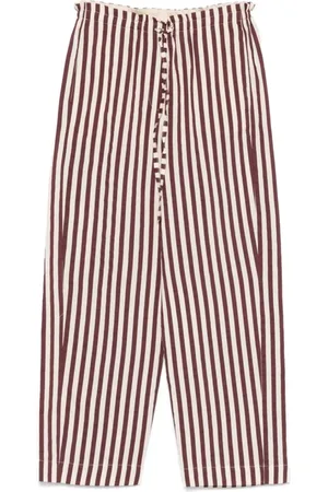ALYSI Wide Trousers, female, , Size: M Bordeaux Elasticated Trousers